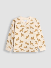 JoJo Maman Bébé Toffee Leopard Rib Pyjamas 2 Pack - Image 5 of 11
