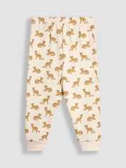 JoJo Maman Bébé Toffee Leopard Rib Pyjamas 2 Pack - Image 9 of 11
