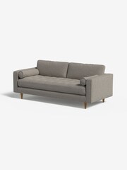 MADE.COM Basket Weave Pumice Grey Scott 3 Seater Sofa - Image 1 of 4