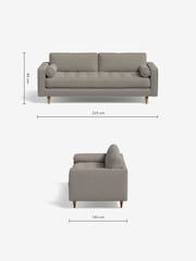 MADE.COM Basket Weave Pumice Grey Scott 3 Seater Sofa - Image 4 of 4