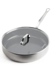 Mauviel 1830 Silver Tri-Ply Covered Skillet 28CM - Image 1 of 4