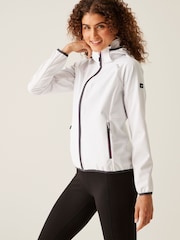 Regatta White Bourda Hooded Softshell Jacket - Image 1 of 6