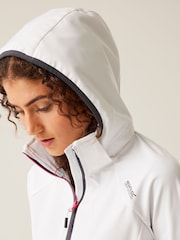 Regatta White Bourda Hooded Softshell Jacket - Image 6 of 6