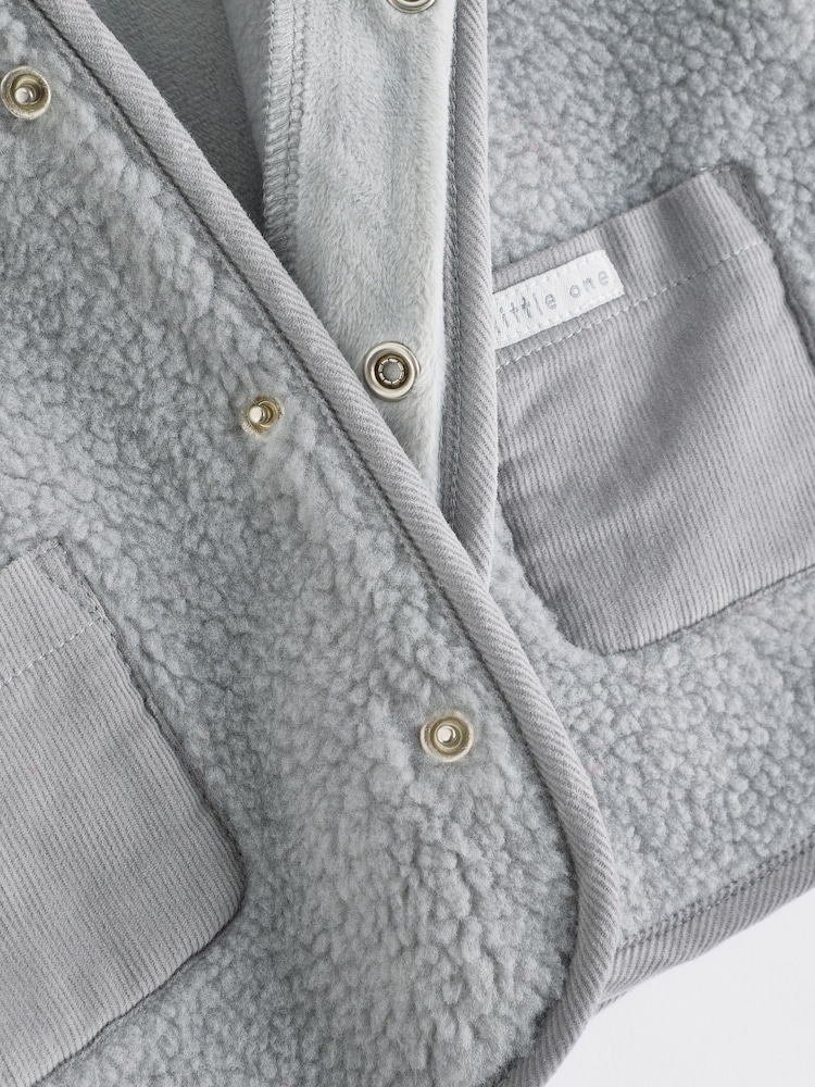 Grey Bear Cosy Borg Fleece Baby Jacket - Image 11 of 11
