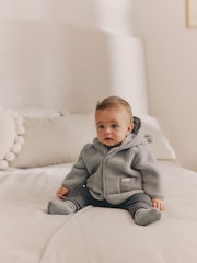 Grey Bear Cosy Borg Fleece Baby Jacket - Image 2 of 11