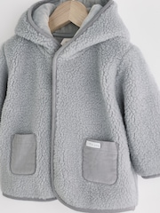 Grey Bear Cosy Borg Fleece Baby Jacket - Image 8 of 11