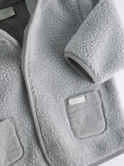Grey Bear Cosy Borg Fleece Baby Jacket - Image 9 of 11