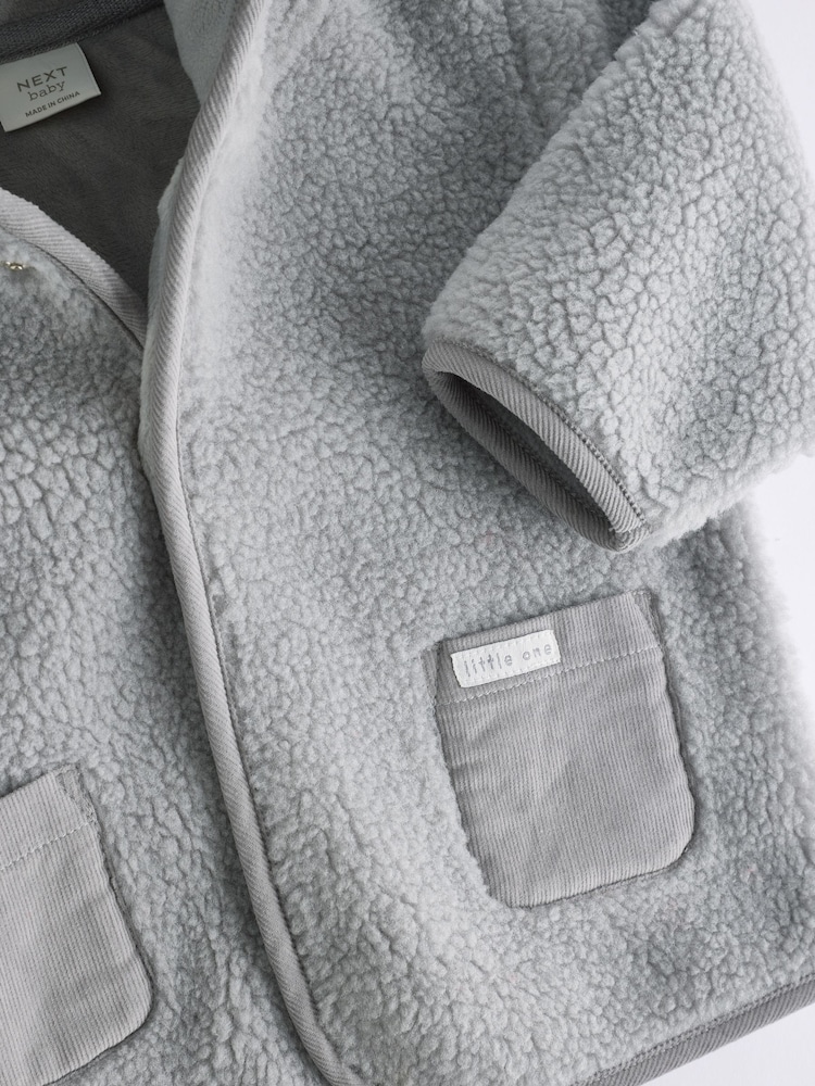 Grey Bear Cosy Borg Fleece Baby Jacket - Image 9 of 11