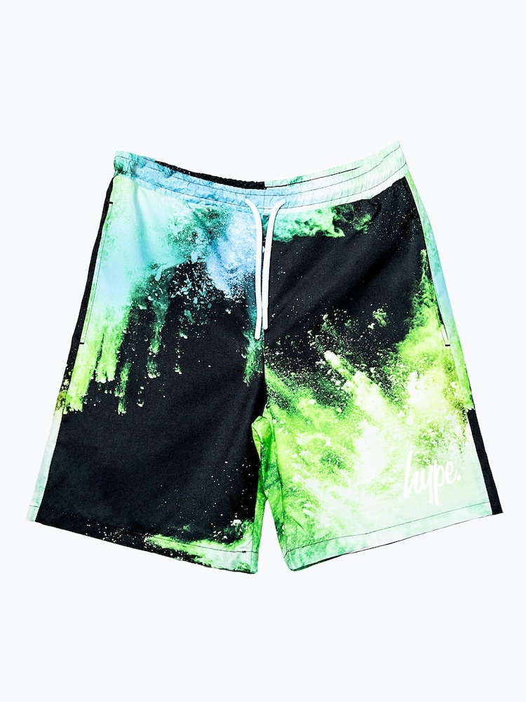 Hype. Boys Multi Chalk Dust Black Swim Shorts - Image 1 of 3