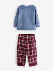 Red/Blue Check Cosy Fleece Pyjamas (9mths-12yrs) - Image 6 of 9