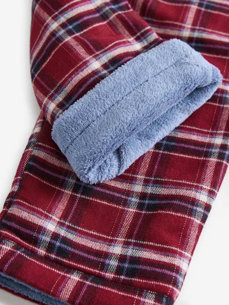 Red/Blue Check Cosy Fleece Pyjamas (9mths-12yrs) - Image 9 of 9