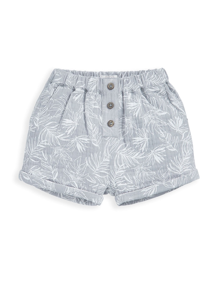 Mamas & Papas Blue 100% Cotton Palm Print Shirt And Shorts Set 2 Piece - Image 4 of 4 Mamas & Papas Blue 100% Cotton Palm Print Shirt And Shorts Set 2 Piece - Image 4 of 4
