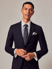 Hawes & Curtis Slim modra Twill moška obleka jakna; suknjič - Slika 3 iz 7