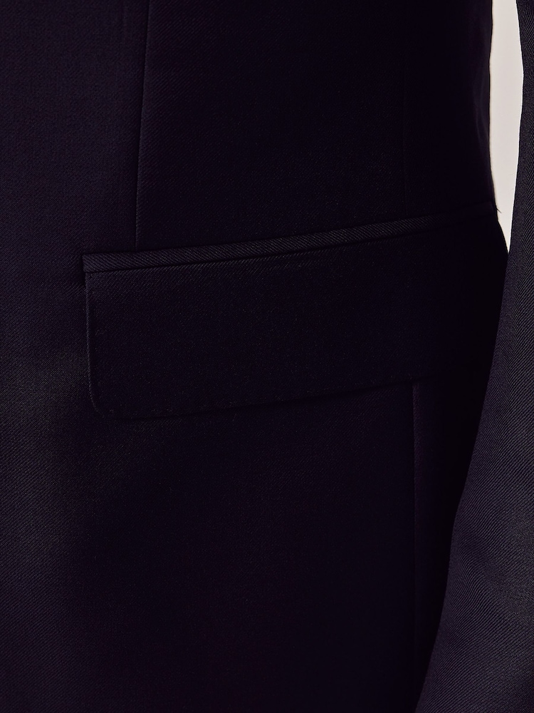 Hawes & Curtis Slim Blue Twill Suit Jacket - Image 6 of 7