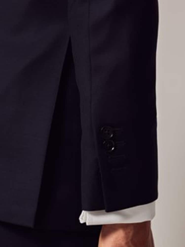 Hawes & Curtis Slim modra Twill moška obleka jakna; suknjič - Slika 7 iz 7
