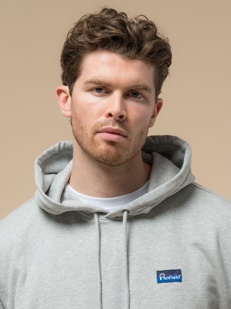 Penfield Grey Mens Relaxed Fit Original Logo 100% Cotton Hoodie - Image 5 of 6