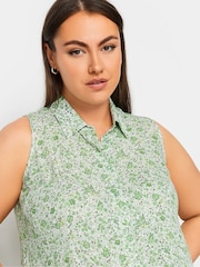Yours Curve Green Sleeveless Blouse - Image 4 of 5