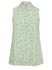 Yours Curve Green Sleeveless Blouse - Image 5 of 5