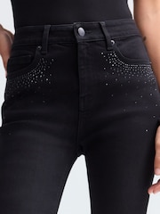 Black Embellished Supersoft Flare Jeans - Image 5 of 7