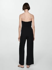 Mango Black Strapless Jumpsuit - Image 2 of 6
