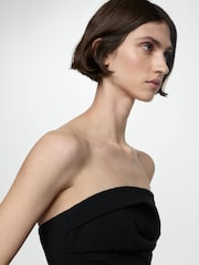 Mango Black Strapless Jumpsuit - Image 4 of 6