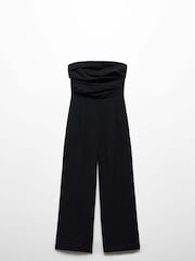Mango Black Strapless Jumpsuit - Image 5 of 6
