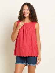 Brakeburn Red Ruby Sleeveless Blouse - Image 1 of 4