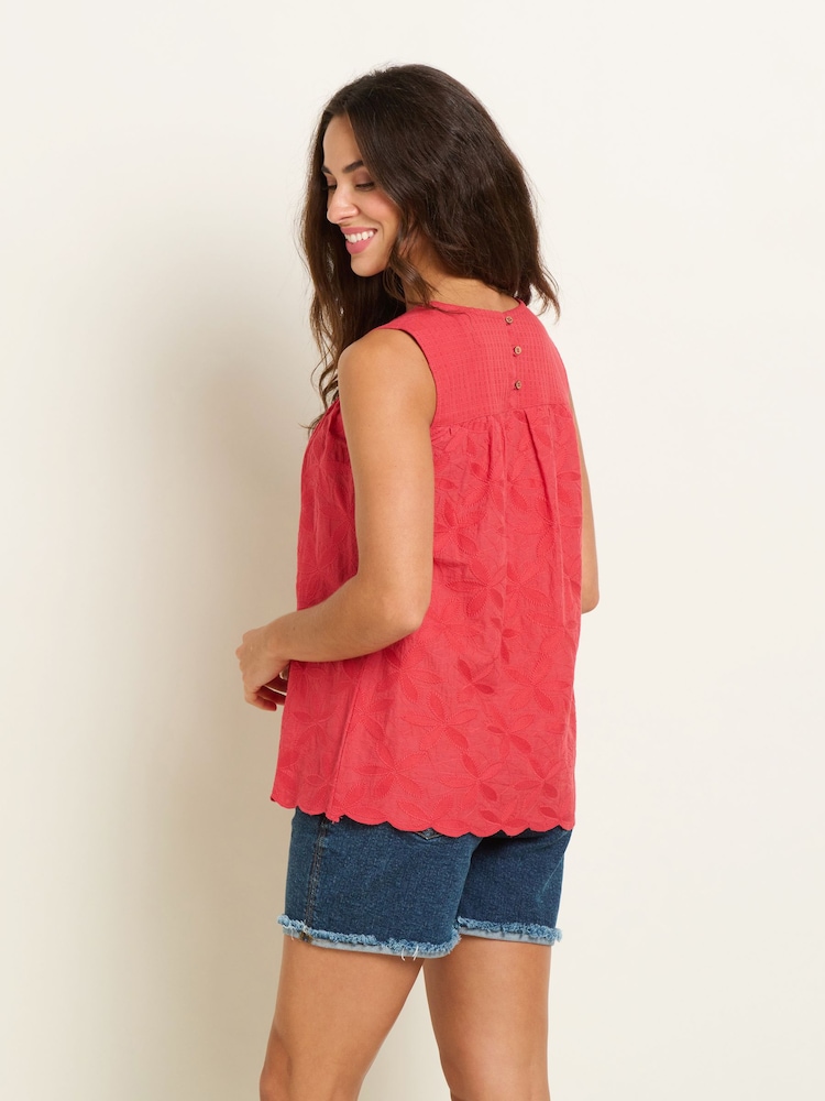 Brakeburn Red Ruby Sleeveless Blouse - Image 2 of 4