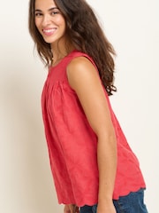 Brakeburn Red Ruby Sleeveless Blouse - Image 3 of 4
