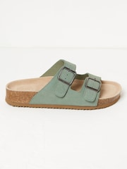 FatFace Meldon Green Footbed Sandals - Image 1 of 3