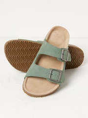 FatFace Meldon Green Footbed Sandals - Image 2 of 3
