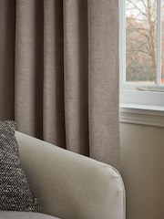 Natural Soft Touch Chenille Super Thermal Eyelet Curtains - Image 3 of 5
