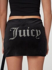 Juicy Couture Black Maxy Classic Velour Skirt - Image 2 of 6