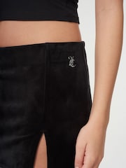 Juicy Couture Black Maxy Classic Velour Skirt - Image 5 of 6