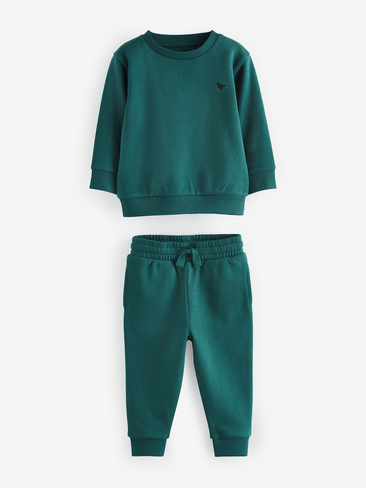 Fusain Gris/Vert - Ensemble sweat-shirt et Survêtement 2 (3mois-7ans) - Image 7 of 8