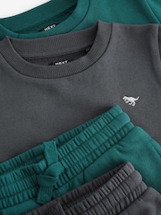 Charcoal Grey/Green Sweatshirt and Joggers 2 Pack Set (3mths-7yrs) - Image 9 of 9