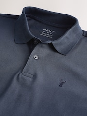 ខៀវទឹកសមុទ្រ - សមទៀងទាត់ - អាវប៉ូឡូដៃវែង Pique - រូបភាព 9 នៃ 9