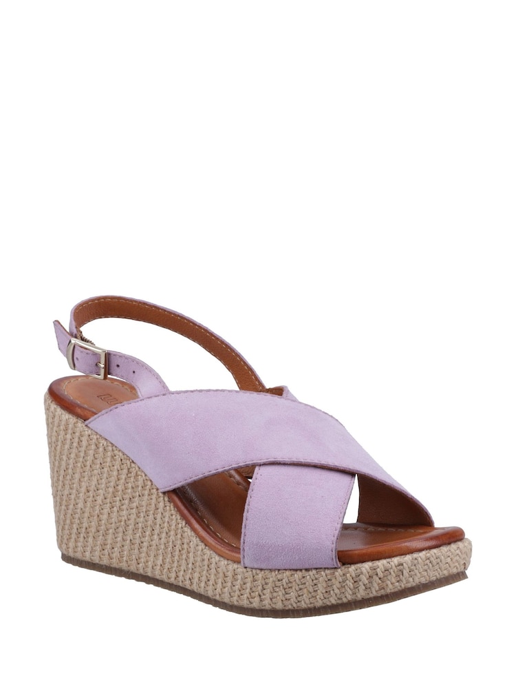 Lila - Hush Puppies Perrie Sandalen mit Keilabsatz - Bild 1 von 5