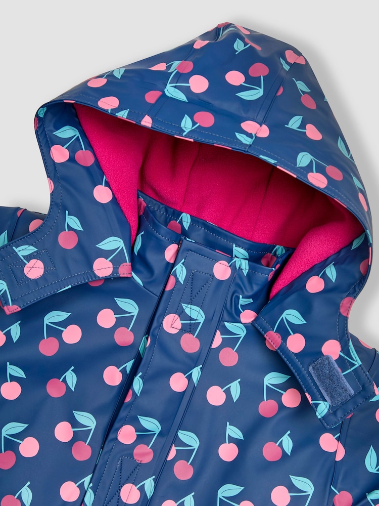 JoJo Maman Bébé Hooded Cosy Lined Waterproof Jacket - صورة 4 من 4