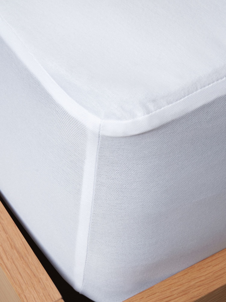 Panda London White Kids Bamboo Viscose Cot Mattress Protector - Image 2 of 3