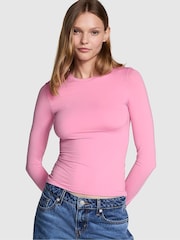 Victoria's Secret PINK Moonstone Pink Long Sleeve Soft Stretch T-Shirt - Image 1 of 3