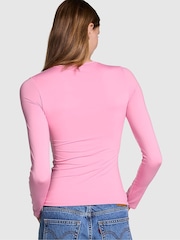 Victoria's Secret PINK Moonstone Pink Long Sleeve Soft Stretch T-Shirt - Image 2 of 3