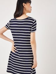 Apricot Blue Stripe Jersey Swing Dress - Image 4 of 4