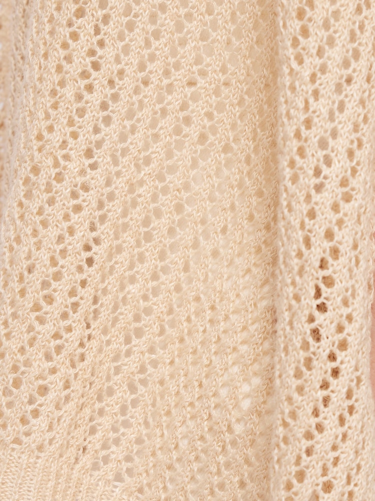 Jigsaw Cream 100% Linen Poncho - Image 7 of 7