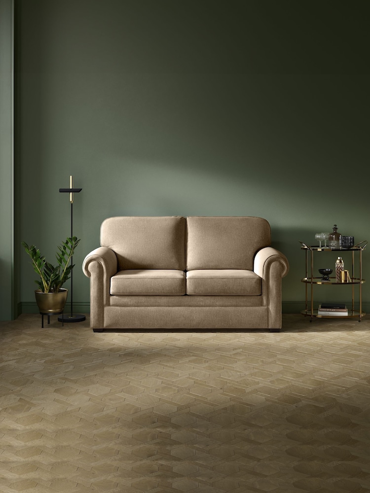 Jay-Be Cosy Chenille Dreamy Cream Heritage 2 Seater Sofa Bed - Image 1 of 6
