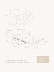 Jay-Be Cosy Chenille Dreamy Cream Heritage 2 Seater Sofa Bed - Image 6 of 6