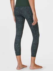 Sweaty Betty Green Watercolour Animal Print Super Soft Ultra-Lite 7/8 Yoga Leggings - Image 2 of 8