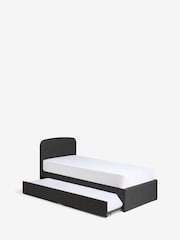 Simple Contemporary Charcoal Grey Kids Matson Trundle Upholstered Bed - Image 10 of 10