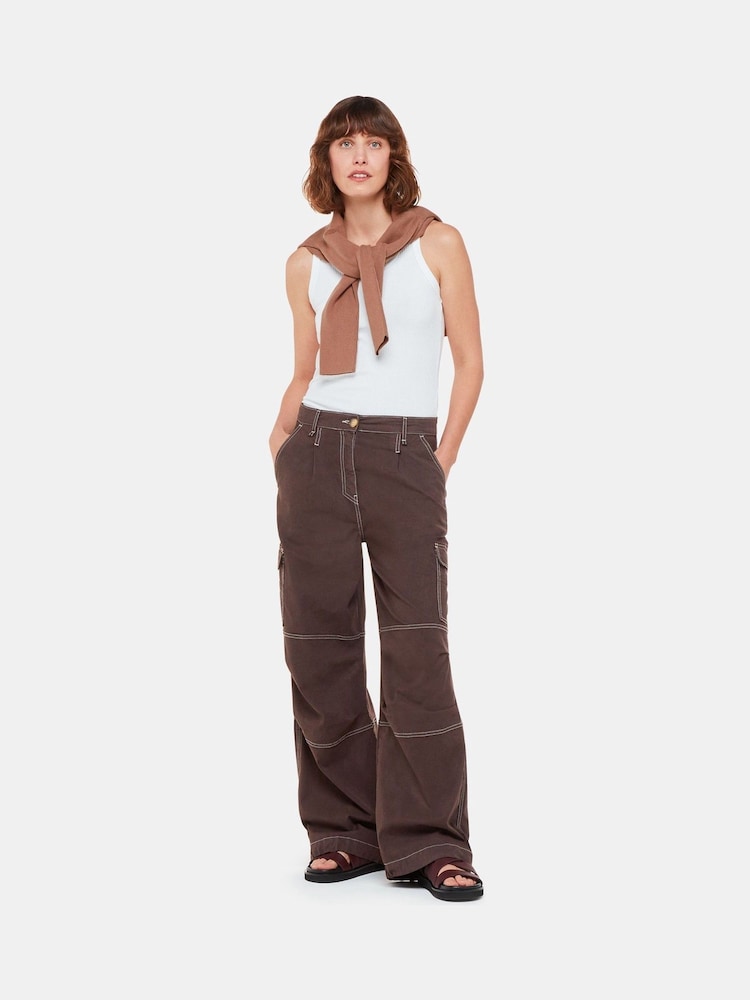 Whistles Lorna Brown Cargo Trousers - Image 1 of 5 Whistles Lorna Brown Cargo Trousers - Image 1 of 5