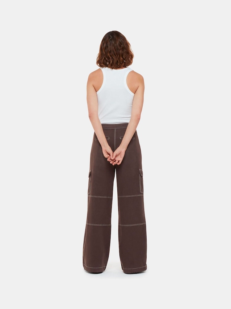 Whistles Lorna Brown Cargo Trousers - Image 2 of 5